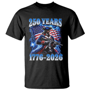250th Anniversary Yankee Spirit T Shirt 1776 2026 Patriotic Tactical Minuteman US Flag TS10 Black Print Your Wear