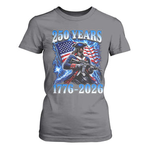 250th Anniversary Yankee Spirit T Shirt For Women 1776 2026 Patriotic Tactical Minuteman US Flag TS10 Charcoal Print Your Wear