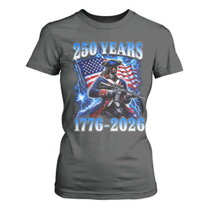 250th Anniversary Yankee Spirit T Shirt For Women 1776 2026 Patriotic Tactical Minuteman US Flag TS10 Dark Heather Print Your Wear
