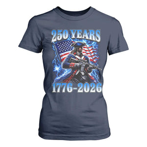 250th Anniversary Yankee Spirit T Shirt For Women 1776 2026 Patriotic Tactical Minuteman US Flag TS10 Navy Print Your Wear