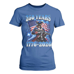 250th Anniversary Yankee Spirit T Shirt For Women 1776 2026 Patriotic Tactical Minuteman US Flag TS10 Royal Blue Print Your Wear