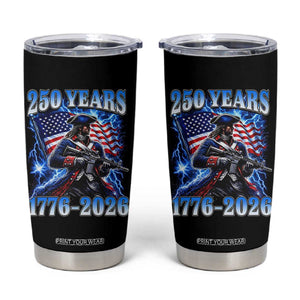 250th Anniversary Yankee Spirit Tumbler Cup 1776 2026 Patriotic Tactical Minuteman US Flag TS10 Black Print Your Wear