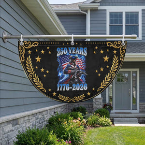 250th Anniversary Yankee Spirit Patriotic Fan Flag 1776 2026 Tactical Minuteman US Flag