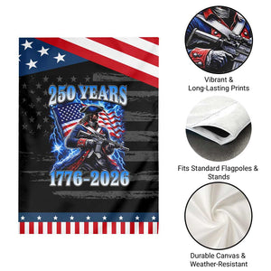 250th Anniversary Yankee Spirit Garden Flag 1776 2026 Patriotic Tactical Minuteman US Flag TS10 Print Your Wear