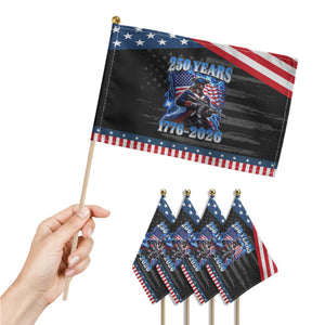 250th Anniversary Yankee Spirit Patriotic Handheld Flag 1776 2026 Tactical Minuteman US Flag TS10 Print Your Wear