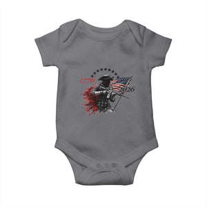 250 Years Anniversary Yankee Spirit Baby Onesie 1776 2026 Patriotic Tactical Minuteman Independence Day 4th July US Flag TS10 Charcoal Print Your Wear