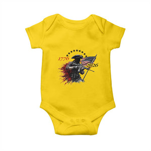 250 Years Anniversary Yankee Spirit Baby Onesie 1776 2026 Patriotic Tactical Minuteman Independence Day 4th July US Flag TS10 Daisy Print Your Wear