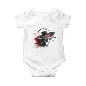 250 Years Anniversary Yankee Spirit Baby Onesie 1776 2026 Patriotic Tactical Minuteman Independence Day 4th July US Flag TS10 White Print Your Wear