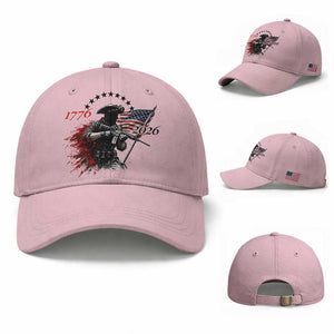 250 Years Anniversary Yankee Spirit Baseball Cap 1776 2026 Patriotic Tactical Minuteman Independence Day 4th July US Flag TS10 Baseball Cap Universal Fit Light Pink Print Your Wear