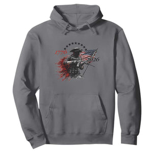 250 Years Anniversary Yankee Spirit Hoodie 1776 2026 Patriotic Tactical Minuteman Independence Day 4th July US Flag TS10 Charcoal Print Your Wear