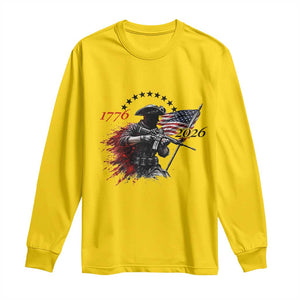250 Years Anniversary Yankee Spirit Long Sleeve Shirt 1776 2026 Patriotic Tactical Minuteman Independence Day 4th July US Flag TS10 Daisy Print Your Wear
