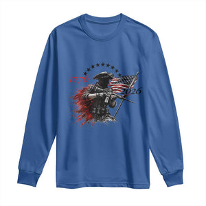 250 Years Anniversary Yankee Spirit Long Sleeve Shirt 1776 2026 Patriotic Tactical Minuteman Independence Day 4th July US Flag TS10 Royal Blue Print Your Wear