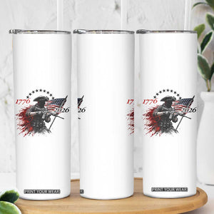 250 Years Anniversary Yankee Spirit Skinny Tumbler 1776 2026 Patriotic Tactical Minuteman Independence Day 4th July US Flag TS10 Print Your Wear