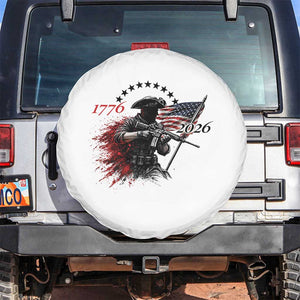 250 Years Anniversary Yankee Spirit Spare Tire Cover 1776 2026 Patriotic Tactical Minuteman Independence Day 4th July US Flag TS10 No hole White Print Your Wear