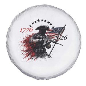 250 Years Anniversary Yankee Spirit Spare Tire Cover 1776 2026 Patriotic Tactical Minuteman Independence Day 4th July US Flag TS10 Print Your Wear