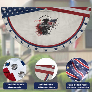 250 Years Anniversary Yankee Spirit Patriotic Fan Flag 1776 2026 Tactical Minuteman Independence Day 4th July US Flag