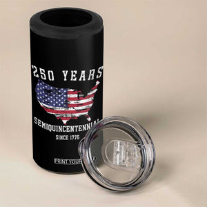 USA 250th Anniversary 4 in 1 Can Cooler Tumbler United States Semiquincentennial 1776 2026 Patriotic Independence Day TS10 Print Your Wear