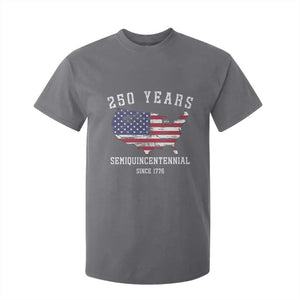 USA 250th Anniversary T Shirt For Kid United States Semiquincentennial 1776 2026 Patriotic Independence Day TS10 Charcoal Print Your Wear
