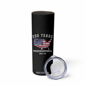 USA 250th Anniversary Skinny Tumbler United States Semiquincentennial 1776 2026 Patriotic Independence Day TS10 Print Your Wear