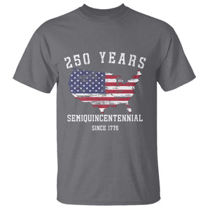 USA 250th Anniversary T Shirt United States Semiquincentennial 1776 2026 Patriotic Independence Day TS10 Charcoal Print Your Wear
