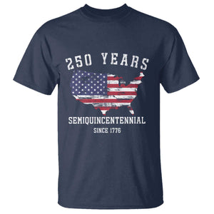 USA 250th Anniversary T Shirt United States Semiquincentennial 1776 2026 Patriotic Independence Day TS10 Navy Print Your Wear
