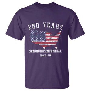 USA 250th Anniversary T Shirt United States Semiquincentennial 1776 2026 Patriotic Independence Day TS10 Purple Print Your Wear