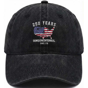 USA 250th Anniversary Washed Cotton Baseball Cap United States Semiquincentennial 1776 2026 Patriotic Independence Day TS10 Print Your Wear