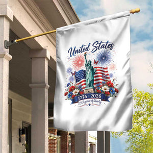 250th Anniversary USA Garden Flag Patriotic Liberty Floral 250 Years American 4th July 1776 2026 TS10 Print Your Wear