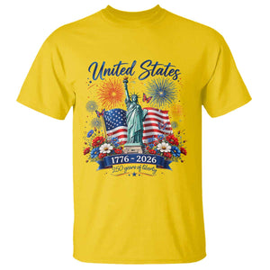 250th Anniversary USA T Shirt Patriotic Liberty Floral 250 Years American 4th July 1776 2026 TS10 Daisy Print Your Wear