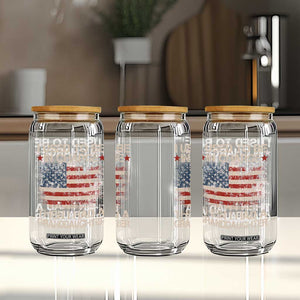 I Used To Be in Charge Then I Had A Granddaughter Glass Can Fathers Day Grandpa Gift American Flag