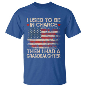 I Used To Be in Charge Then I Had A Granddaughter T Shirt Fathers Day Grandpa Gift American Flag