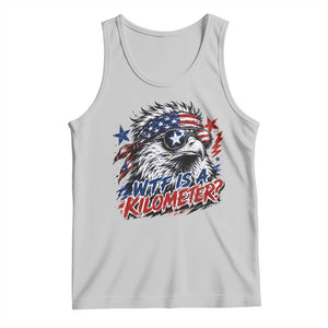 Funny 4th Of July WTF Is A Kilometer Tank Top Vintage USA Meme Patriotic Eagle Humor Independence Day