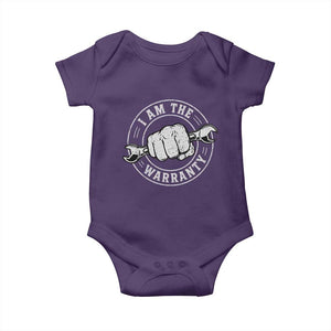I Am The Warranty Mechanic Baby Onesie Car Repair Guy Funny Handyman Distressed Graphic