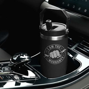 I Am The Warranty Mechanic Flip Straw Tumbler Car Repair Guy Funny Handyman Distressed Graphic