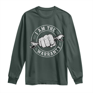 I Am The Warranty Mechanic Long Sleeve Shirt Car Repair Guy Funny Handyman Distressed Graphic