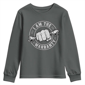 I Am The Warranty Mechanic Youth Sweatshirt Car Repair Guy Funny Handyman Distressed Graphic