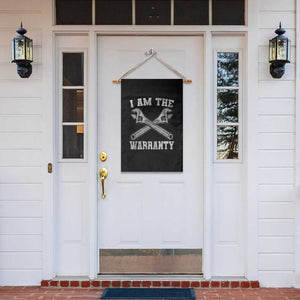 I Am The Warranty Mechanic Garden Flag Car Repair Funny Handyman Distressed Graphic