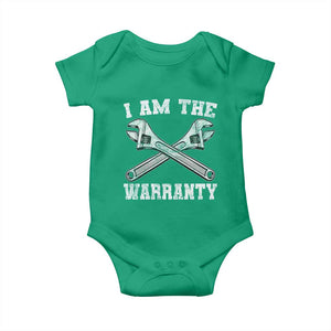 I Am The Warranty Mechanic Baby Onesie Car Repair Funny Handyman Distressed Graphic