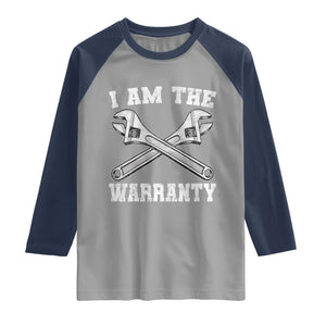 I Am The Warranty Mechanic Raglan Shirt Car Repair Funny Handyman Distressed Graphic