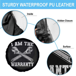 I Am The Warranty Mechanic Spare Tire Cover Car Repair Funny Handyman Distressed Graphic