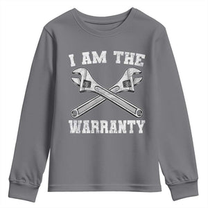 I Am The Warranty Mechanic Youth Sweatshirt Car Repair Funny Handyman Distressed Graphic