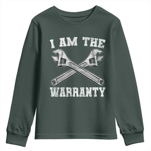 I Am The Warranty Mechanic Youth Sweatshirt Car Repair Funny Handyman Distressed Graphic