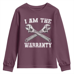 I Am The Warranty Mechanic Youth Sweatshirt Car Repair Funny Handyman Distressed Graphic