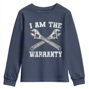 I Am The Warranty Mechanic Youth Sweatshirt Car Repair Funny Handyman Distressed Graphic