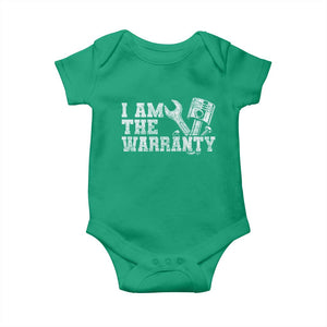 I Am The Warranty Baby Onesie Race Car Parts Repair Guy Funny Mechanic