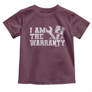 I Am The Warranty Toddler T Shirt Race Car Parts Repair Guy Funny Mechanic