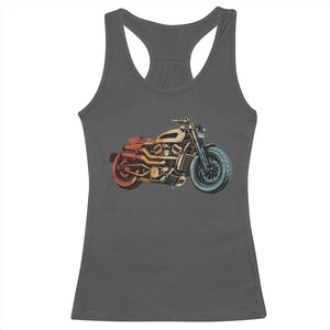 Vintage Motorcycle Racerback Tank Top Retro Rider Graphic Motorcycle Enthusiasts Bikers Club TS10 Dark Heather Print Your Wear