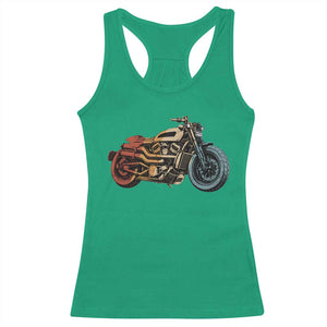 Vintage Motorcycle Racerback Tank Top Retro Rider Graphic Motorcycle Enthusiasts Bikers Club TS10 Irish Green Print Your Wear