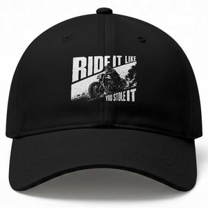 Ride It Like You Stole It Skeleton Biker Baseball Cap Vintage Motorcycle Rider TS10 Print Your Wear