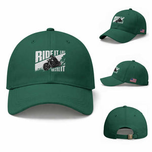 Ride It Like You Stole It Skeleton Biker Baseball Cap Vintage Motorcycle Rider TS10 Baseball Cap Universal Fit Irish Green Print Your Wear